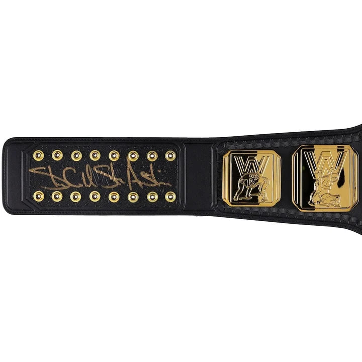 Stone Cold Steve Austin WWE Autographed Intercontinental Championship Replica Title Belt