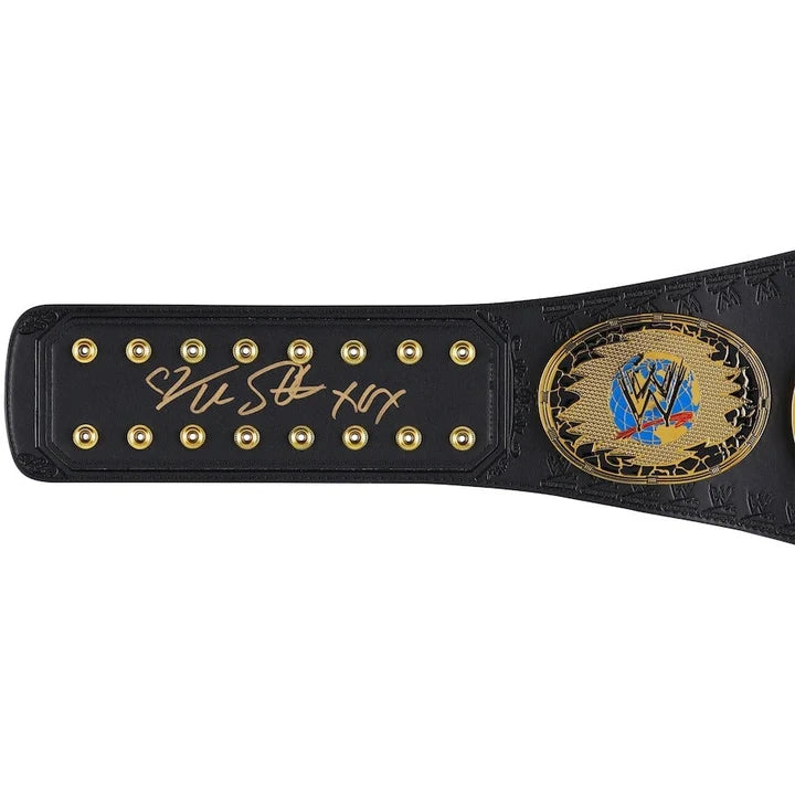 Trish Stratus & Lita WWE Autographed Women's Championship Attitude Era Replica Title Belt