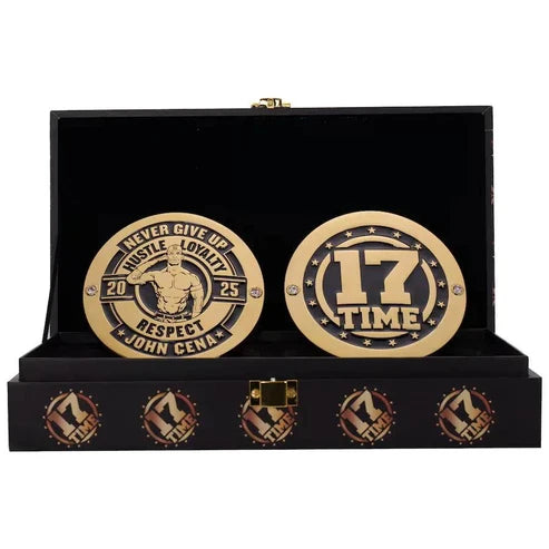 WWE John Cena 17x Championship Replica Side Plate Box Set