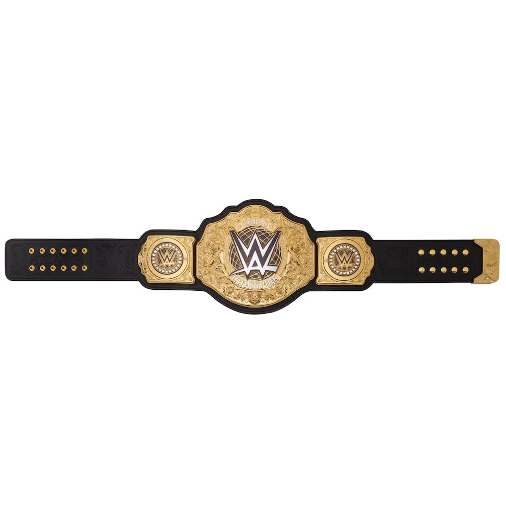 WWE World Heavyweight Championship replica belt full front view gold plated adult size