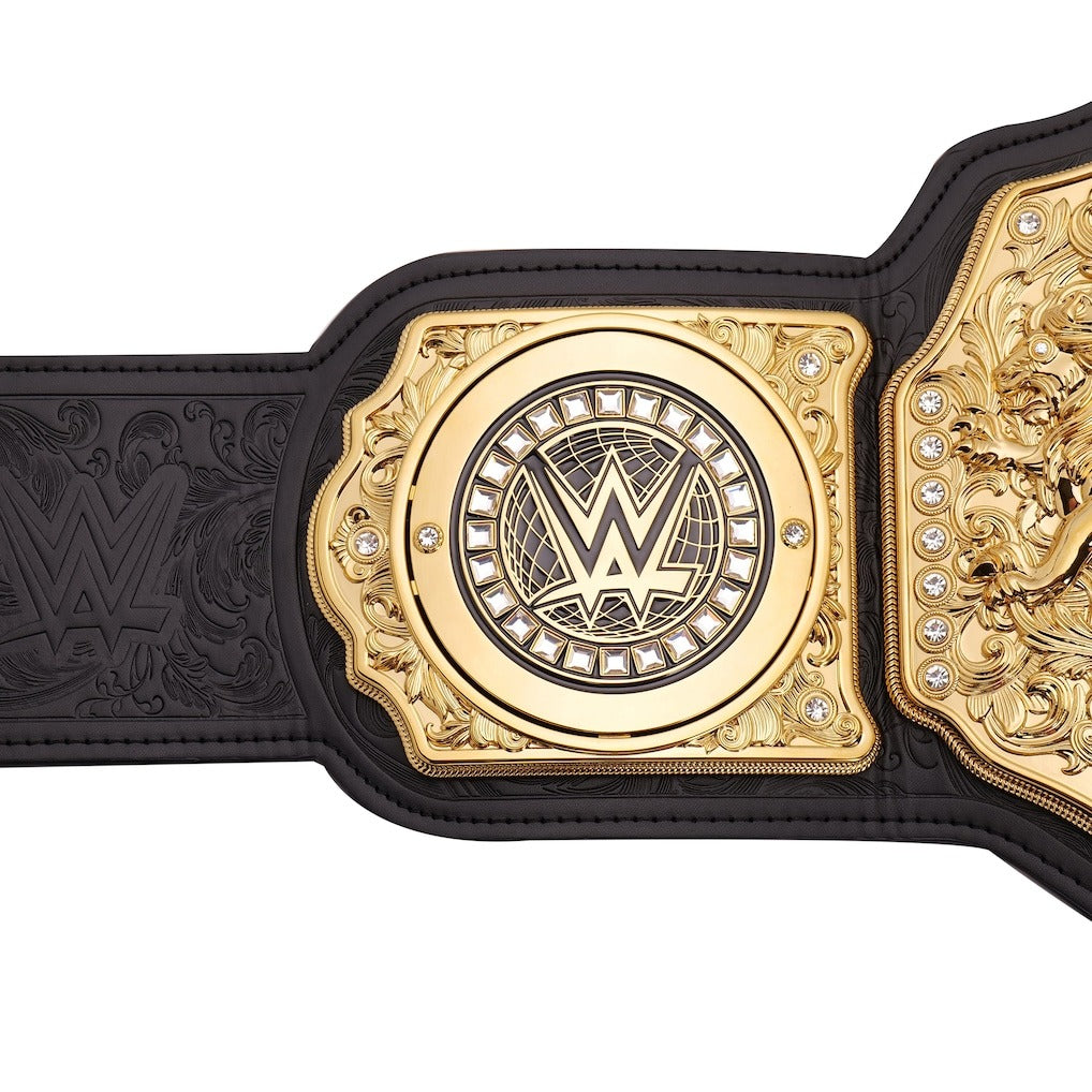 WWE World Heavyweight Championship replica belt right strap with gold side plates