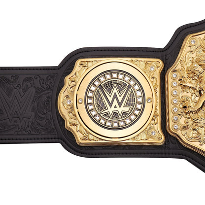 WWE World Heavyweight Championship replica belt right strap with gold side plates